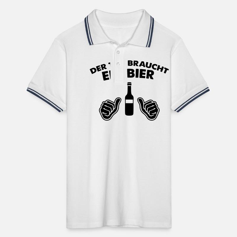 The guy needs a beer Men's Tipped Polo Shirt