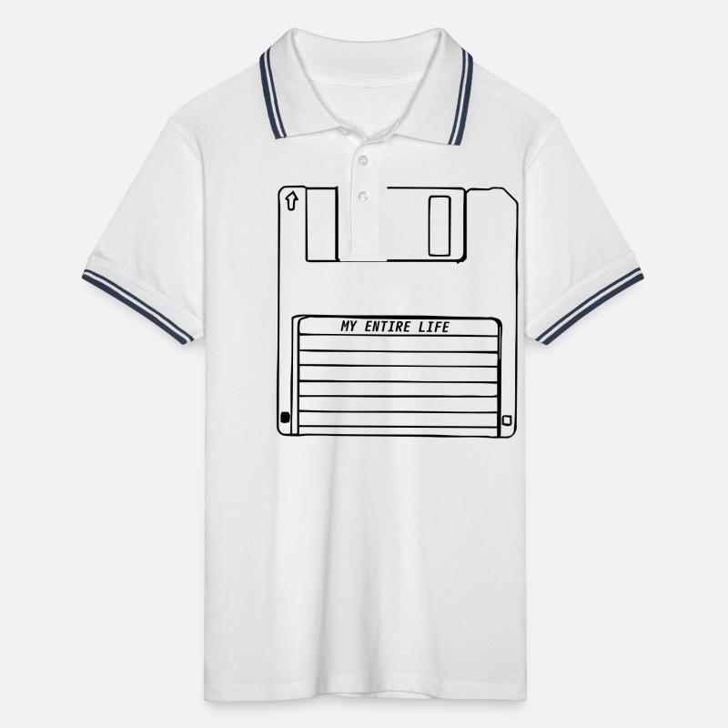 Diskette Männer Tipped Poloshirt