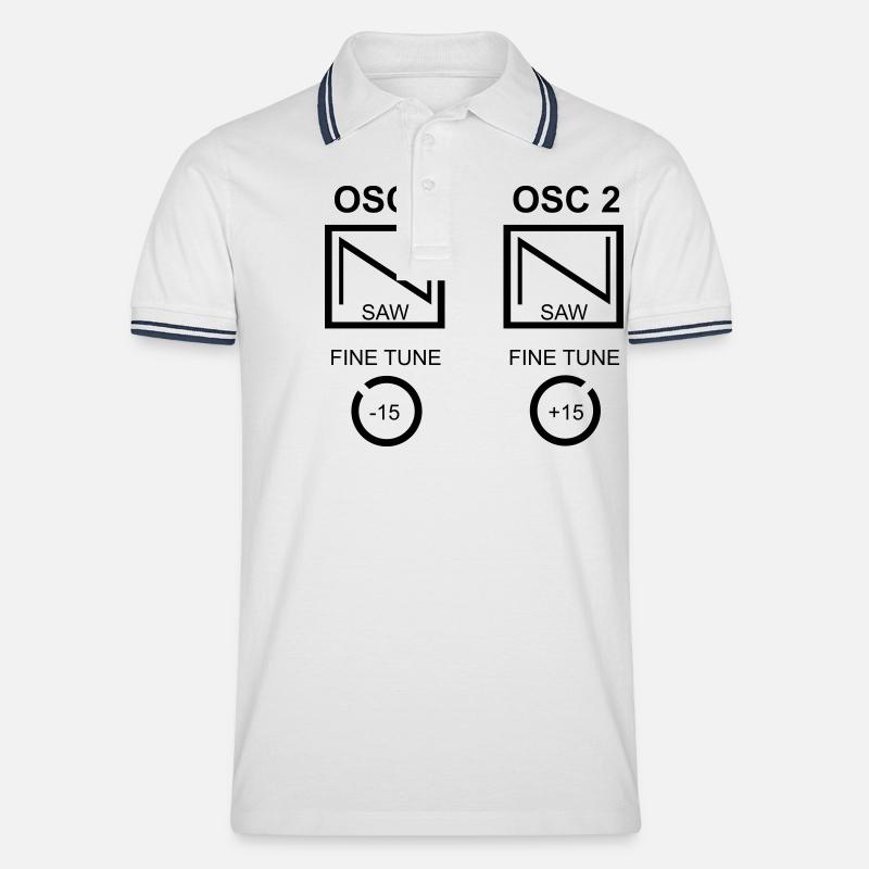 reese - Männer Tipped Poloshirt - Weiß/Navy