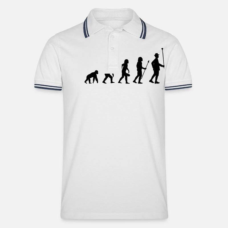Stabführer Evolution - Männer Tipped Poloshirt - Weiß/Navy