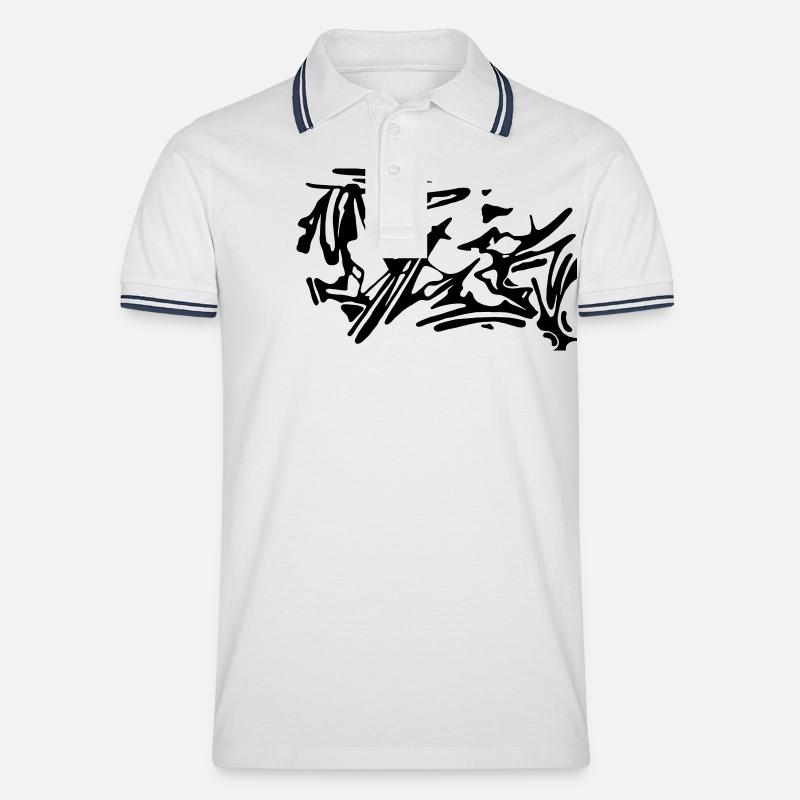 project1 - Men's Tipped Polo Shirt - white/navy