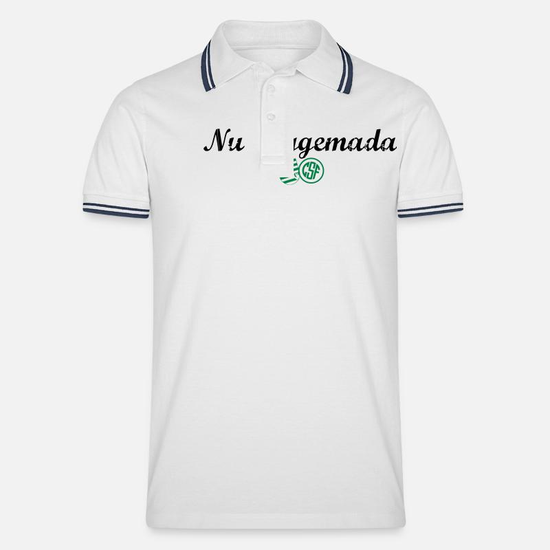 Nu guggemada - Männer Tipped Poloshirt - Weiß/Navy