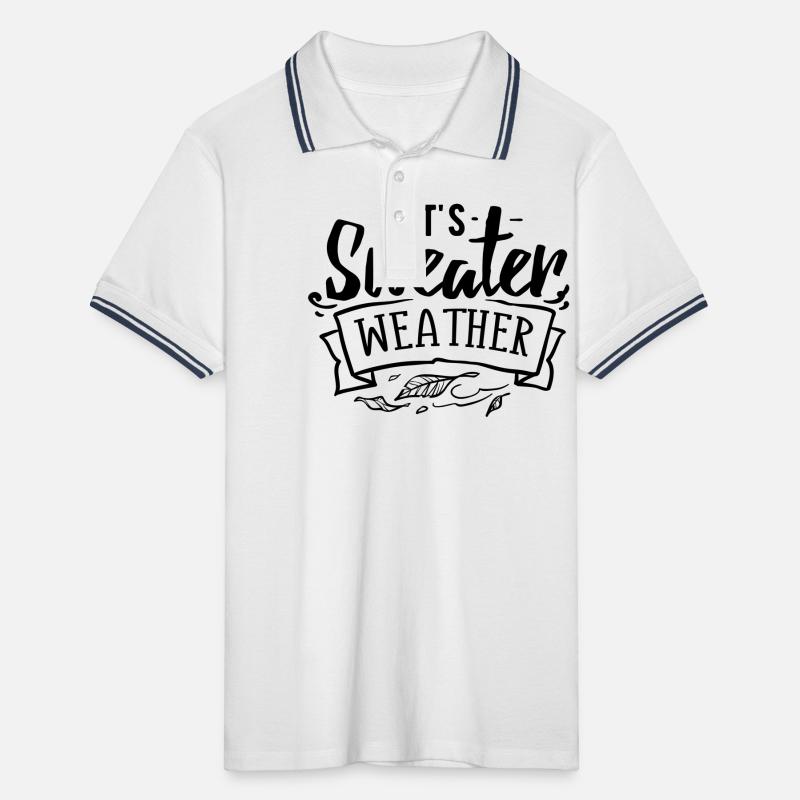Es ist Pulloverwetter Männer Tipped Poloshirt