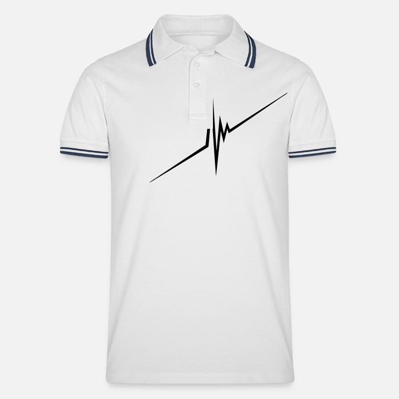 pulse - Polo tipped Homme - blanc/marine