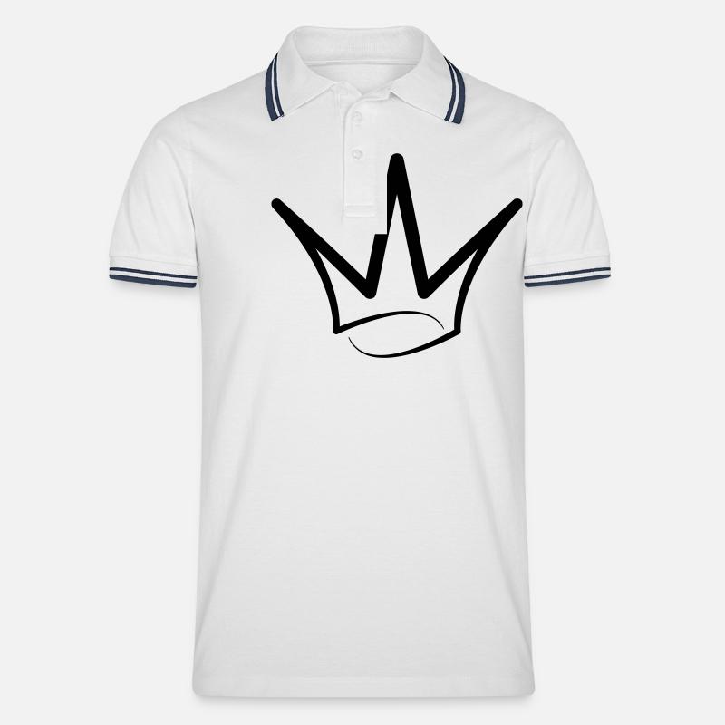 Krone - Männer Tipped Poloshirt - Weiß/Navy