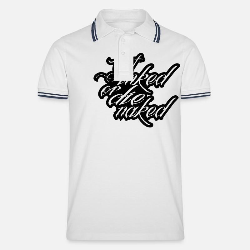 tattoo - Männer Tipped Poloshirt - Weiß/Navy