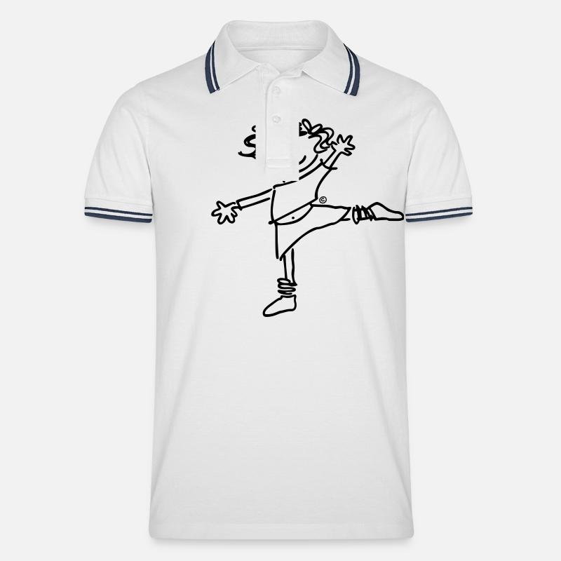 Einfach Arabesqua - Männer Tipped Poloshirt - Weiß/Navy