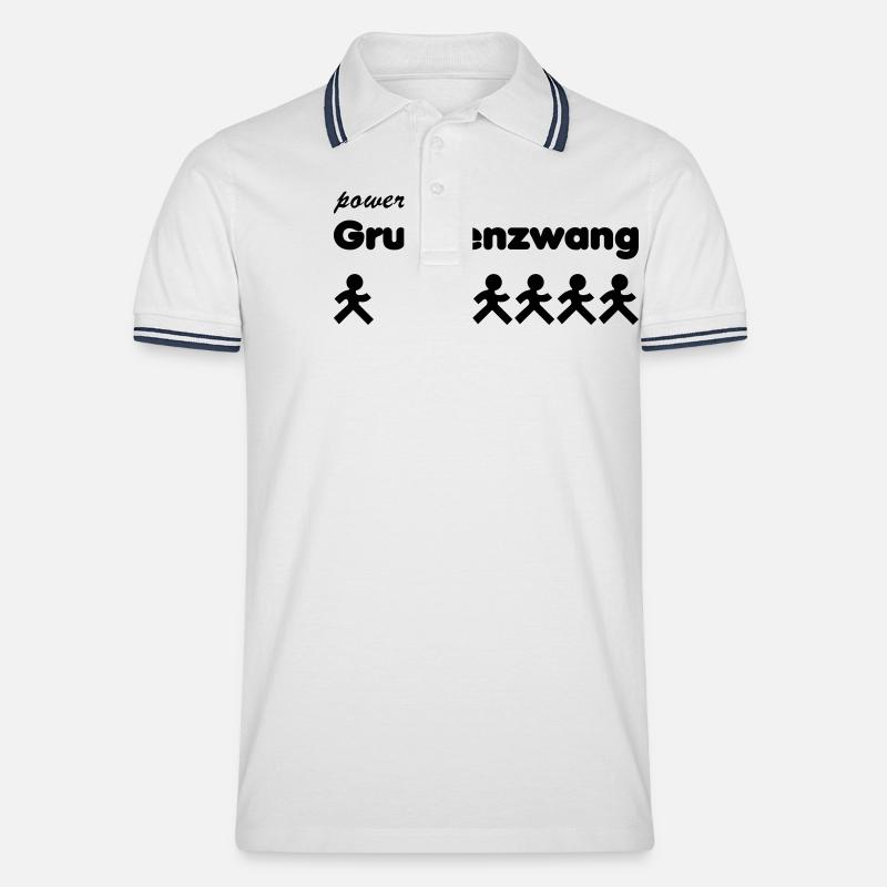 Gruppenzwang - Männer Tipped Poloshirt - Weiß/Navy