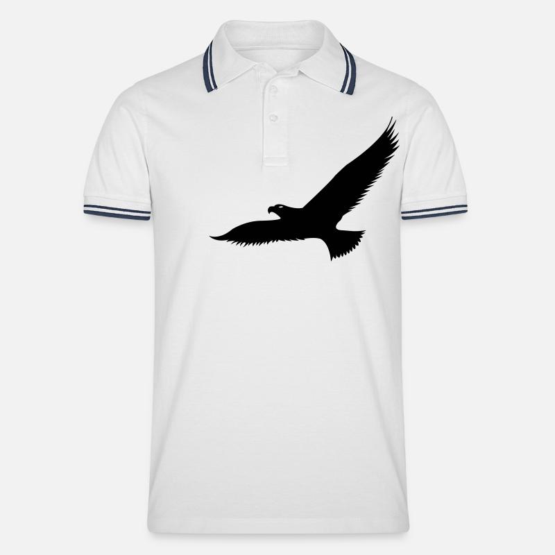 adler2 - Männer Tipped Poloshirt - Weiß/Navy