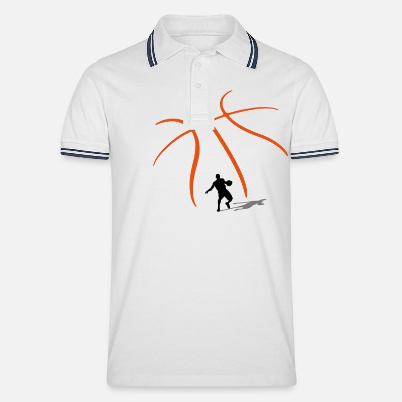 Basket-ball Basketball Basket - Polo tipped Homme - blanc/marine