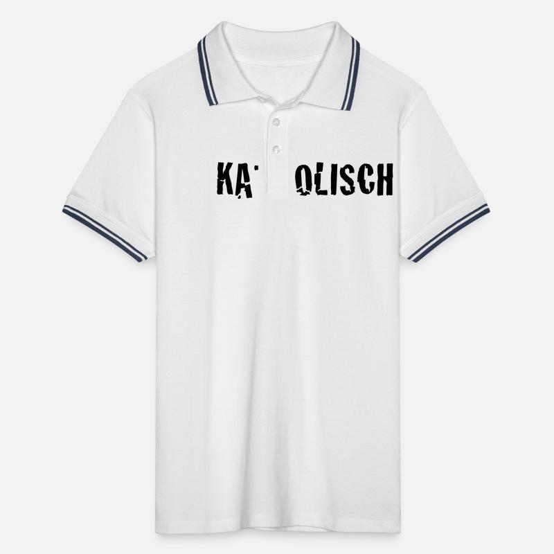 katholisch Männer Tipped Poloshirt
