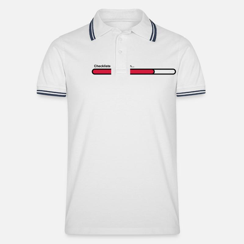 checklist - Men's Tipped Polo Shirt - white/navy