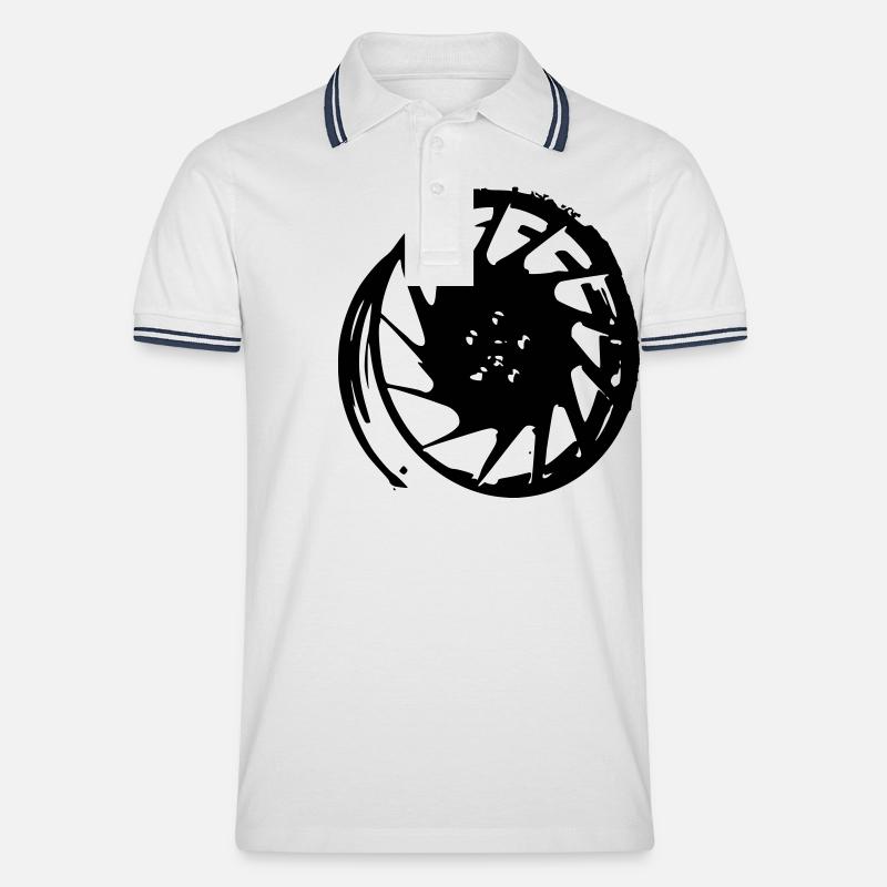 Felge - Männer Tipped Poloshirt - Weiß/Navy