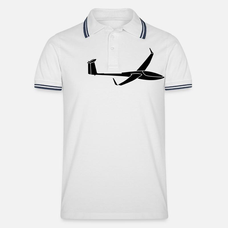 DG800 - Männer Tipped Poloshirt - Weiß/Navy