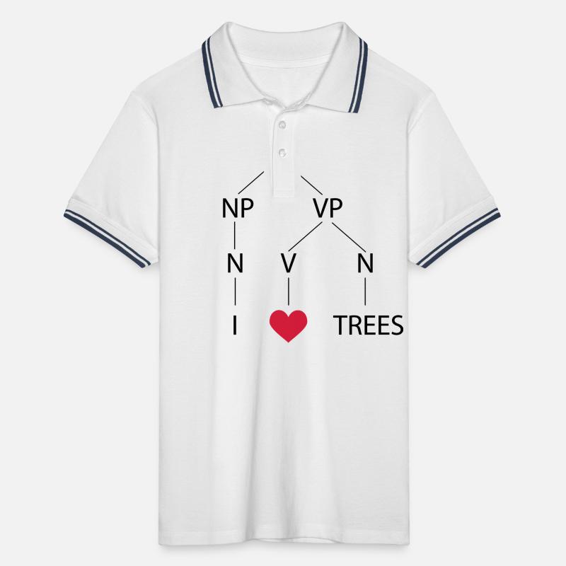 Syntaxbaum Männer Tipped Poloshirt