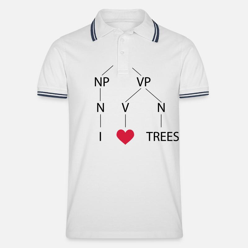 Syntax tree - Men's Tipped Polo Shirt - white/navy