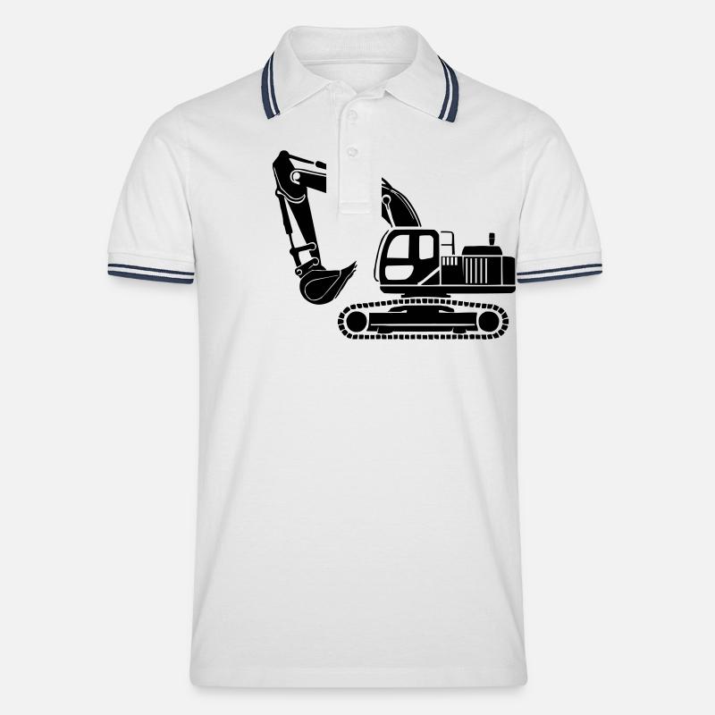 bagger - Männer Tipped Poloshirt - Weiß/Navy