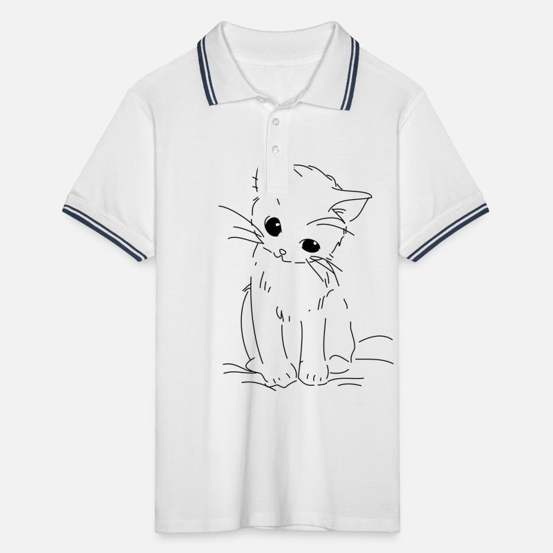 chaton timide Polo tipped Homme