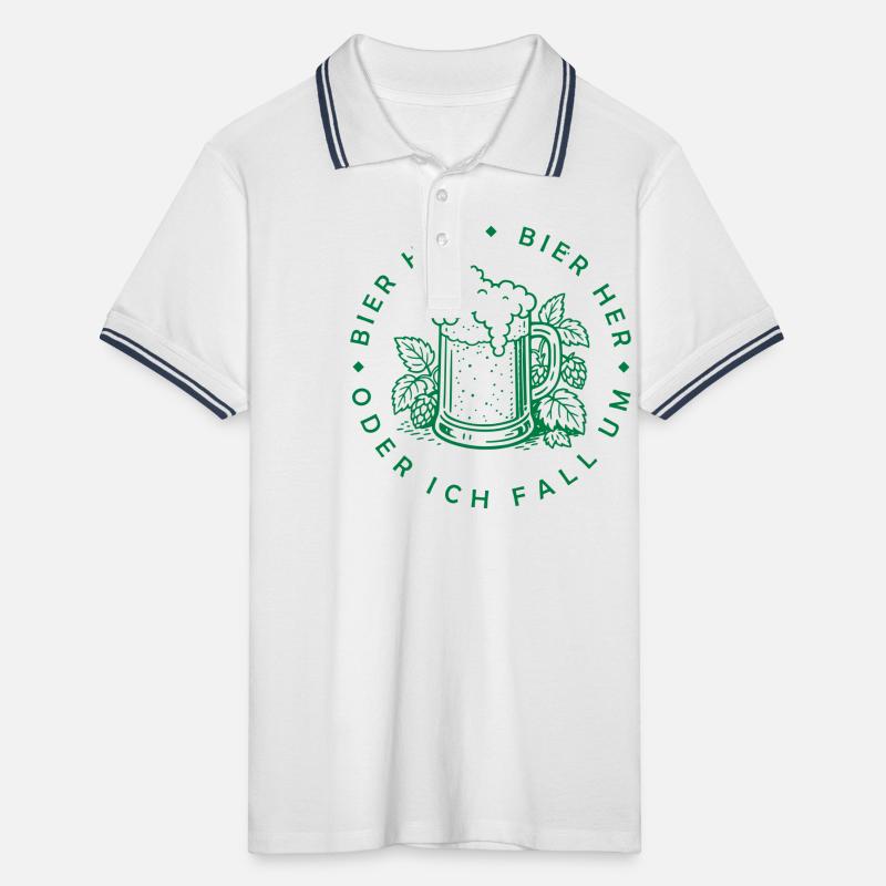 Bees here - Oder ich fall um! Men's Tipped Polo Shirt