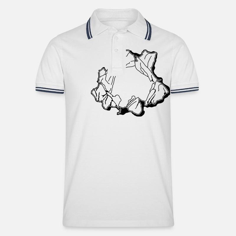 Zerrissenes Papier ca321 - Männer Tipped Poloshirt - Weiß/Navy