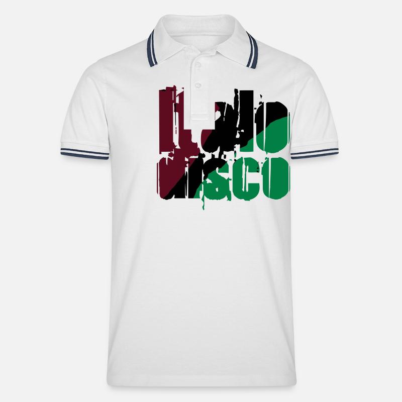 Italo Disco - Polo tipped Homme - blanc/marine