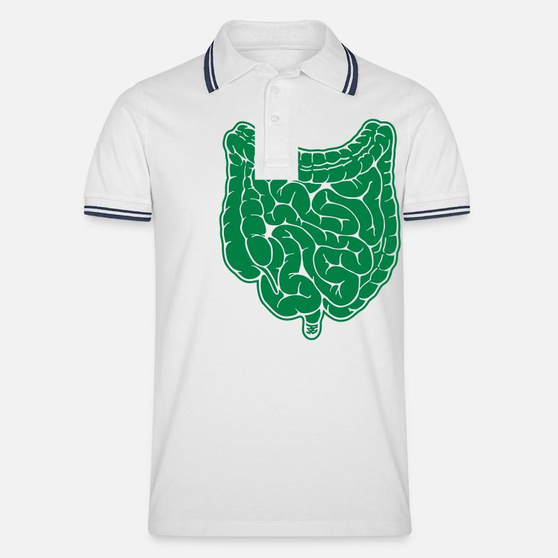 Holy Shit - Männer Tipped Poloshirt - Weiß/Navy