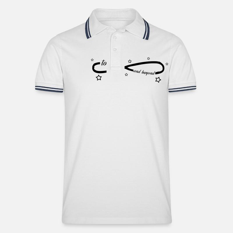 Bis zur Unendlichkeit und weiter - Männer Tipped Poloshirt - Weiß/Navy