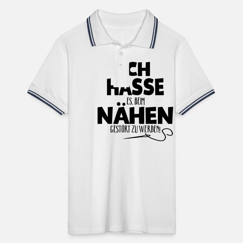 Ich hasse Nähen Männer Tipped Poloshirt