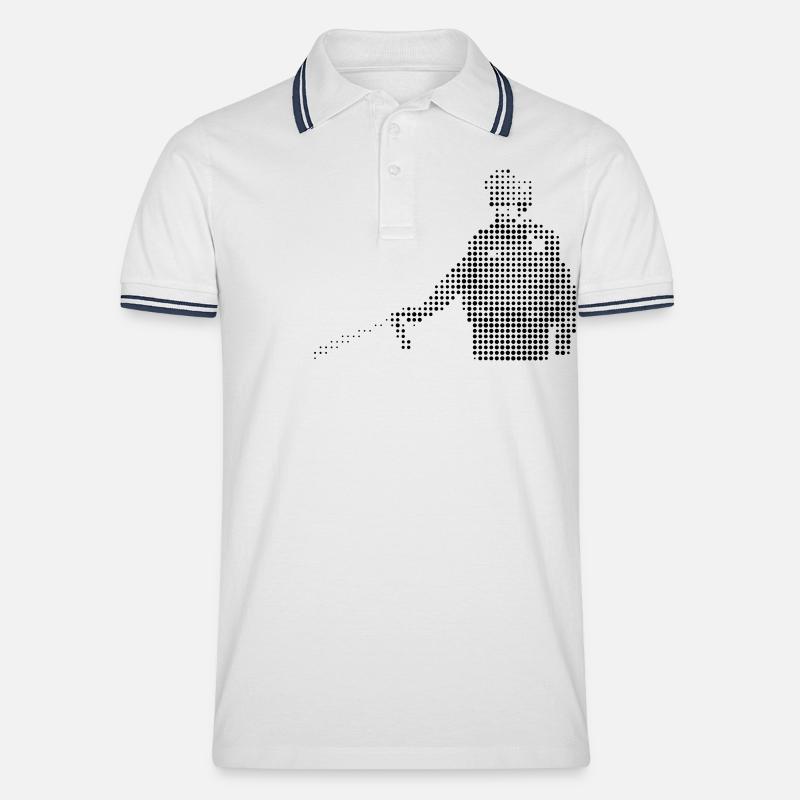 Bekannte Personen: Sergeant Pepperspray - Männer Tipped Poloshirt - Weiß/Navy