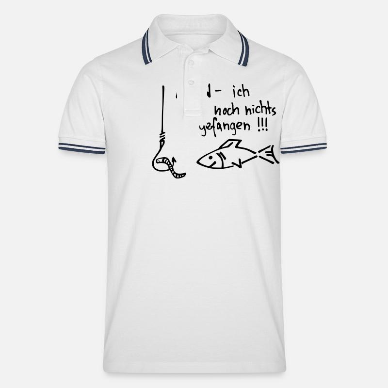 nein - ich habe ... - Männer Tipped Poloshirt - Weiß/Navy