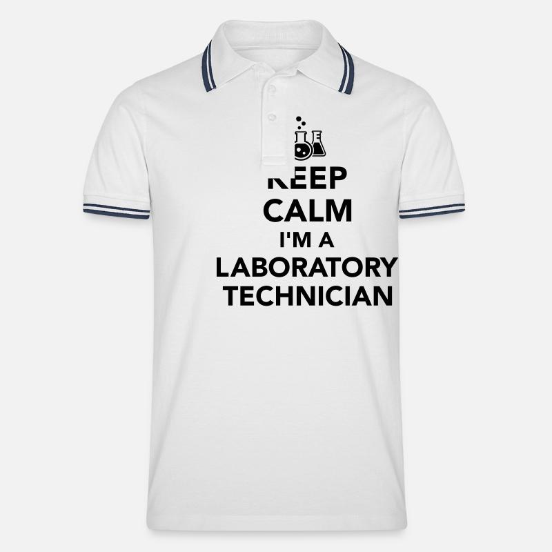 Laboratory technician - Men's Tipped Polo Shirt - white/navy