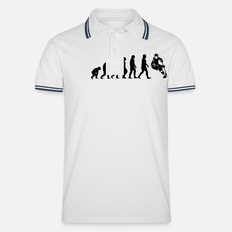 Evolution Hockey - Männer Tipped Poloshirt - Weiß/Navy