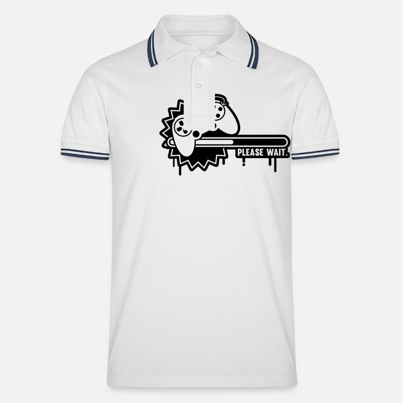 _loading_2_f1 - Polo tipped Homme - blanc/marine
