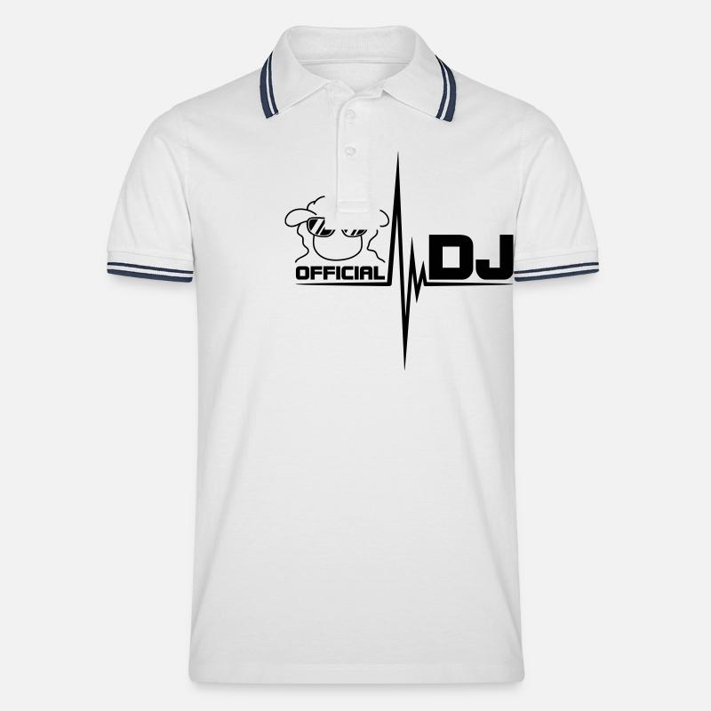 Official DJ Sheep - Polo tipped Homme - blanc/marine