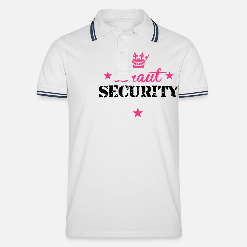 braut_security_5_2f_ - Männer Tipped Poloshirt - Weiß/Navy