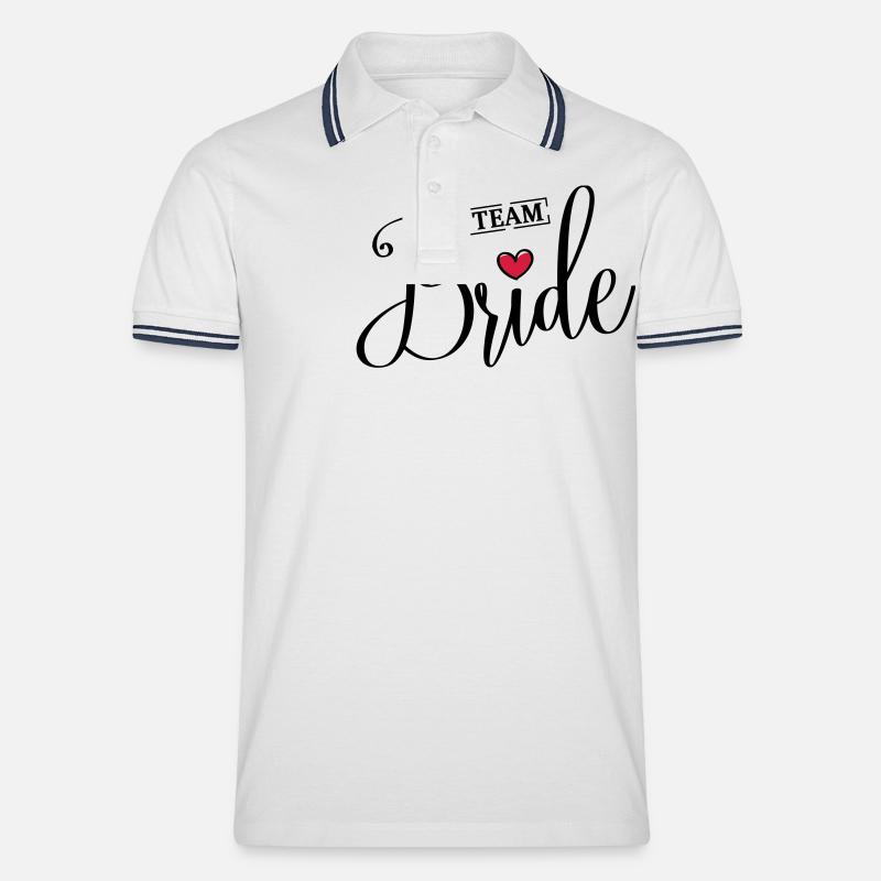 Équipe Bride Heart Mariage - Polo tipped Homme - blanc/marine