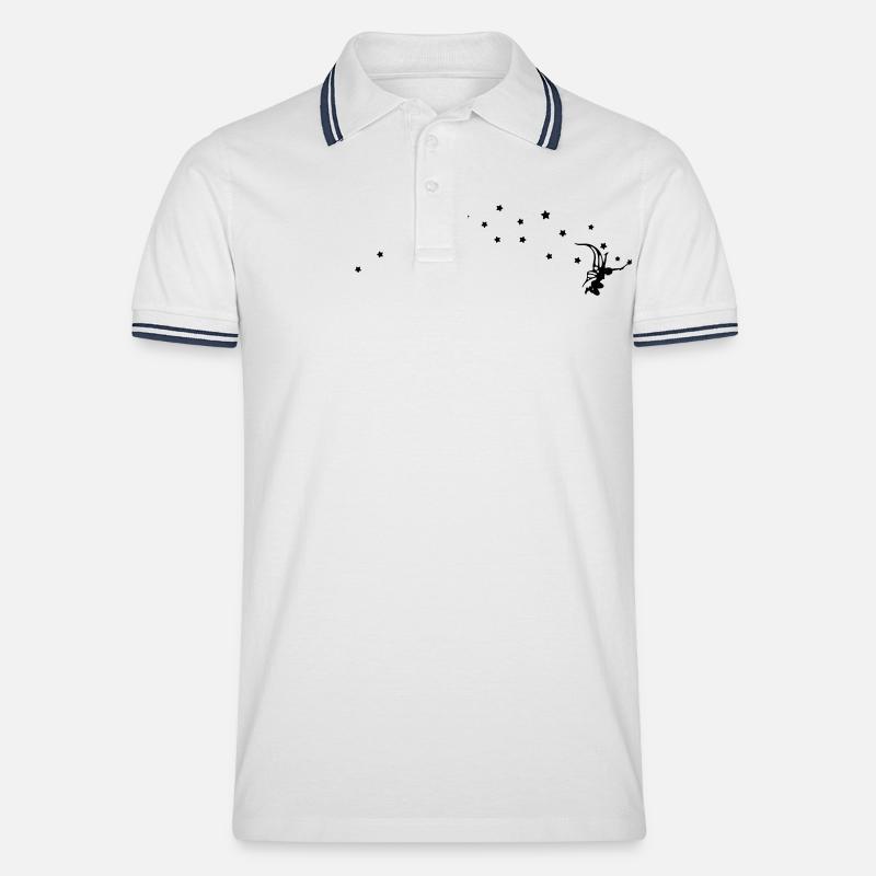 elfe - Männer Tipped Poloshirt - Weiß/Navy