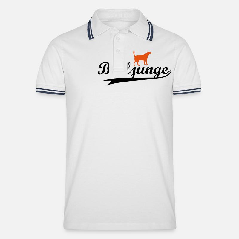 Balljunge zweifarbig - Flex/Flock - Männer Tipped Poloshirt - Weiß/Navy