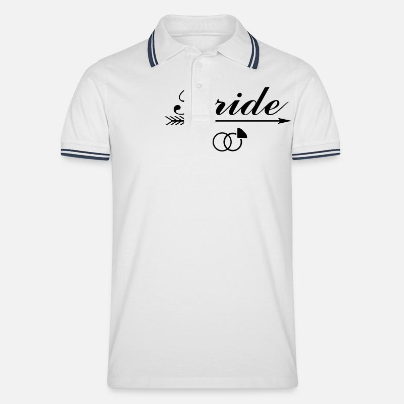 Bride - Männer Tipped Poloshirt - Weiß/Navy