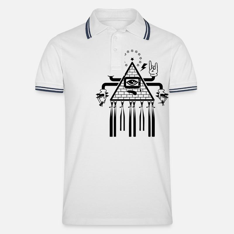 NWO - Polo per uomo - bianco/navy