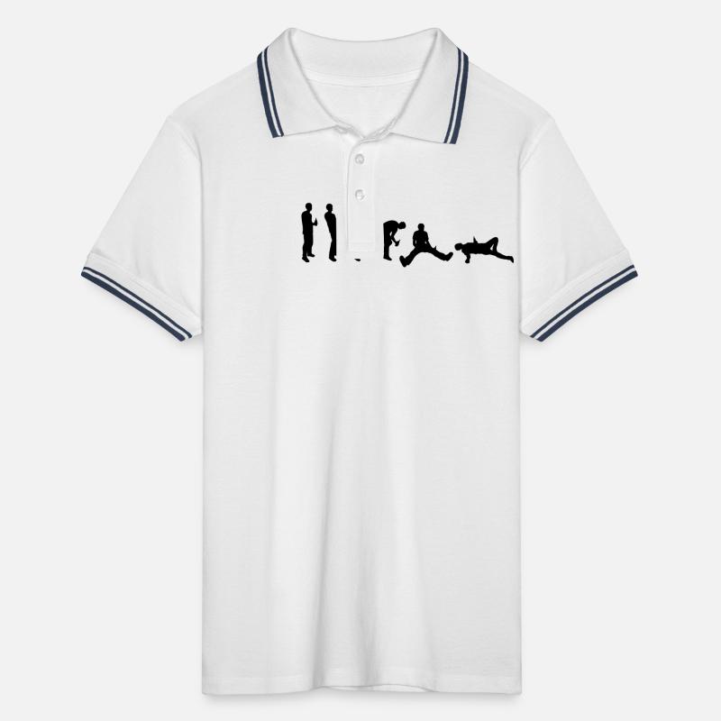 Drunk evolution Men's Tipped Polo Shirt