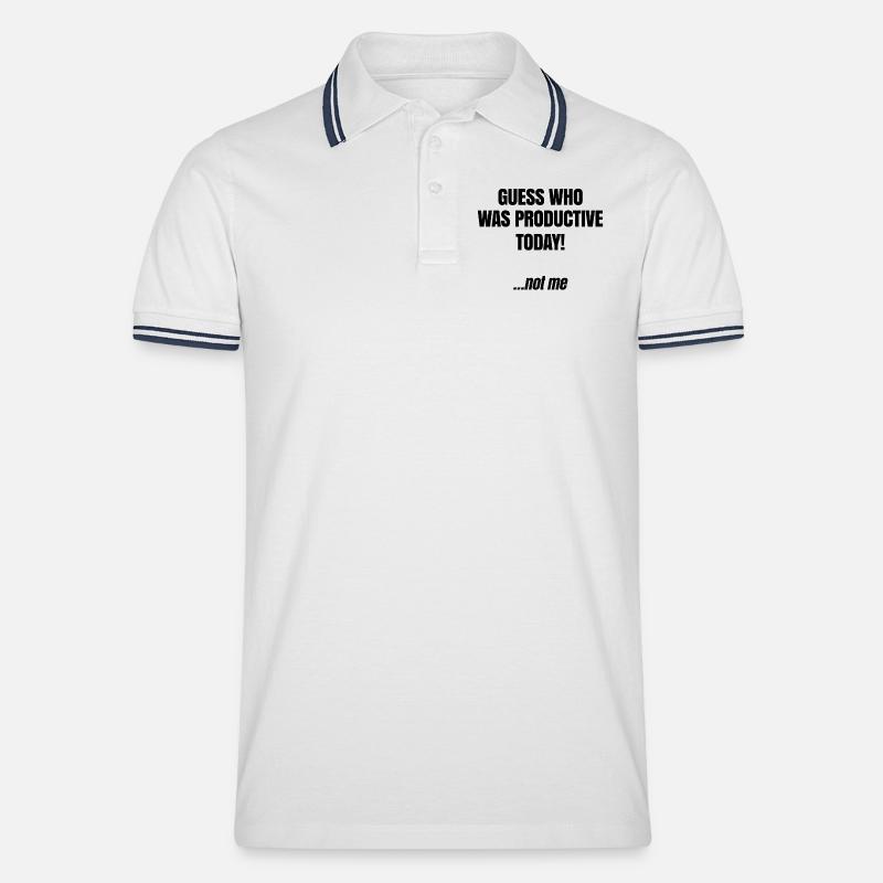 Egal Statement Witzig Ist Mir Wurscht - Männer Tipped Poloshirt - Weiß/Navy