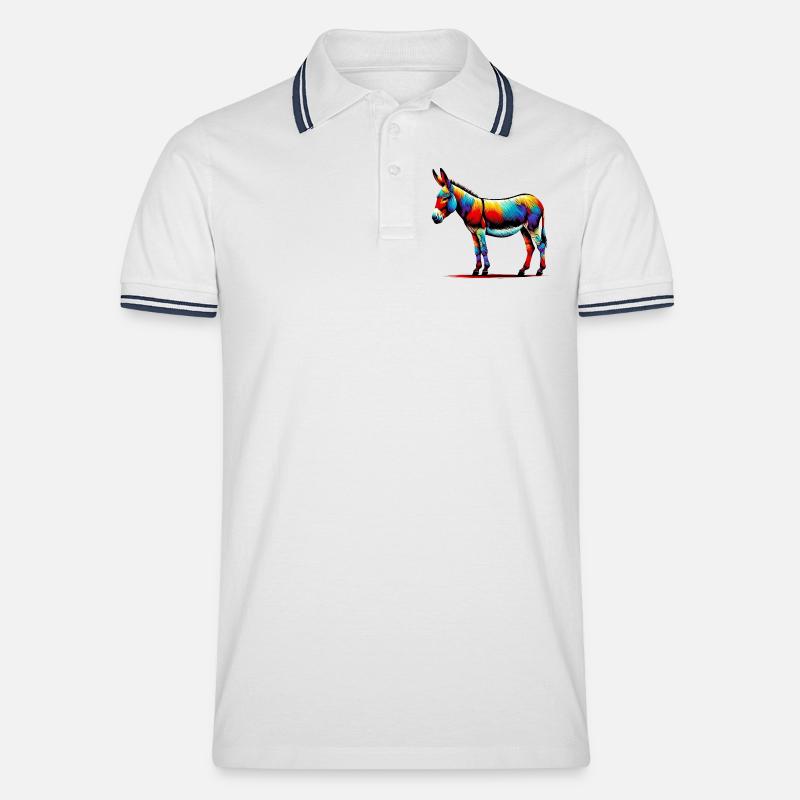 Asino asinello ciuccio mulo - Polo per uomo - bianco/navy