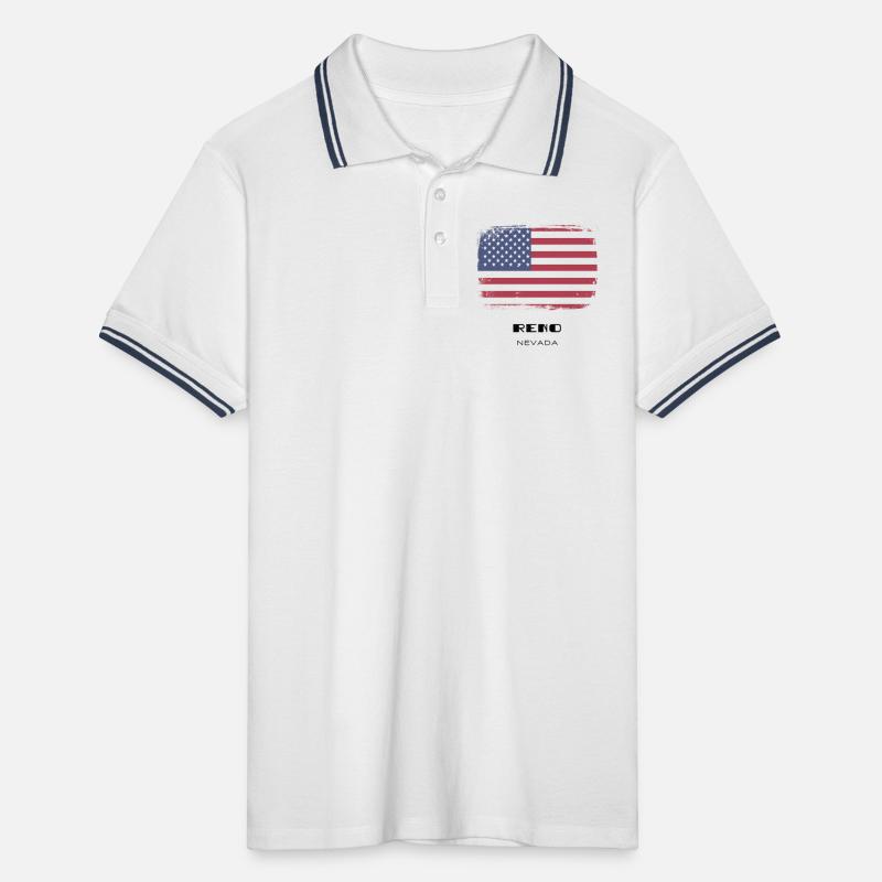 Reno, Nevada Männer Tipped Poloshirt