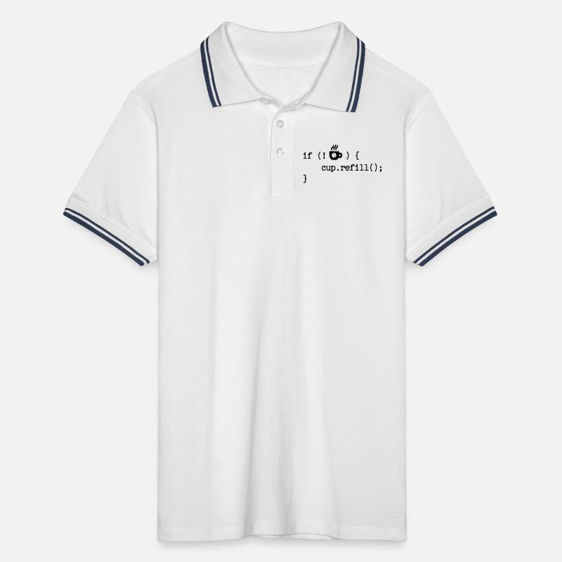 Developer Programmierer Code Webentwickler Debug Männer Tipped Poloshirt