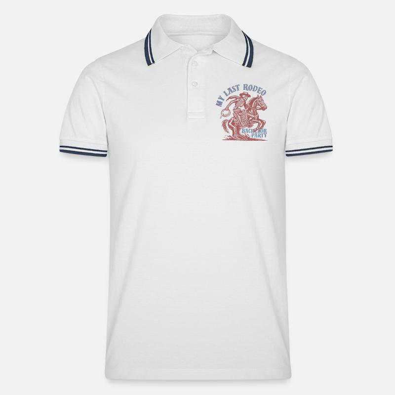 Il mio ultimo rodeo - addio al celibato occidentale - Polo per uomo - bianco/navy