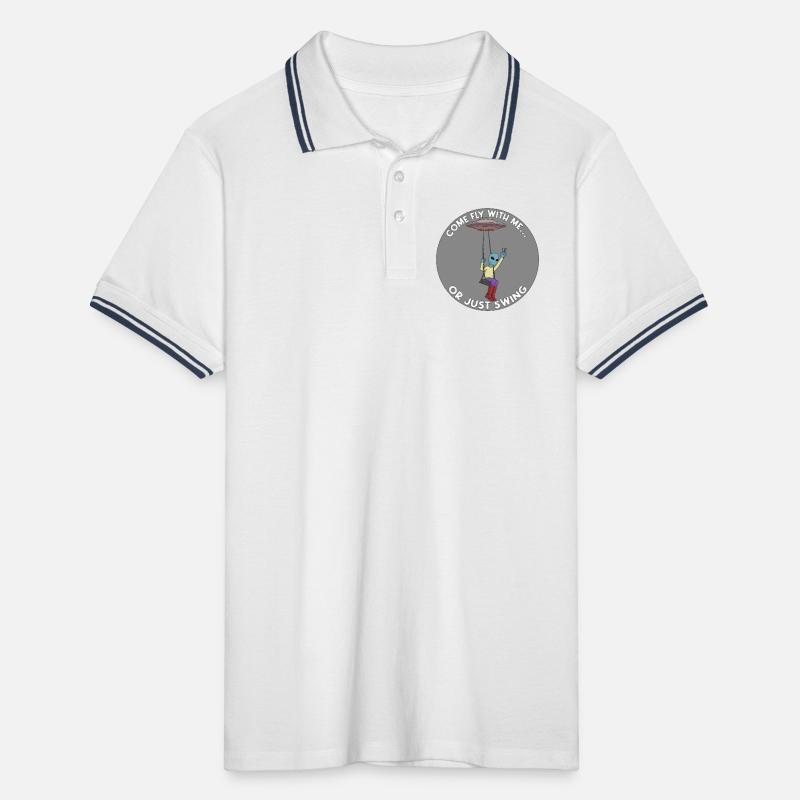 Venez voler avec moi ou balancez-vous simplement dans un OVNI extraterrestre Polo tipped Homme