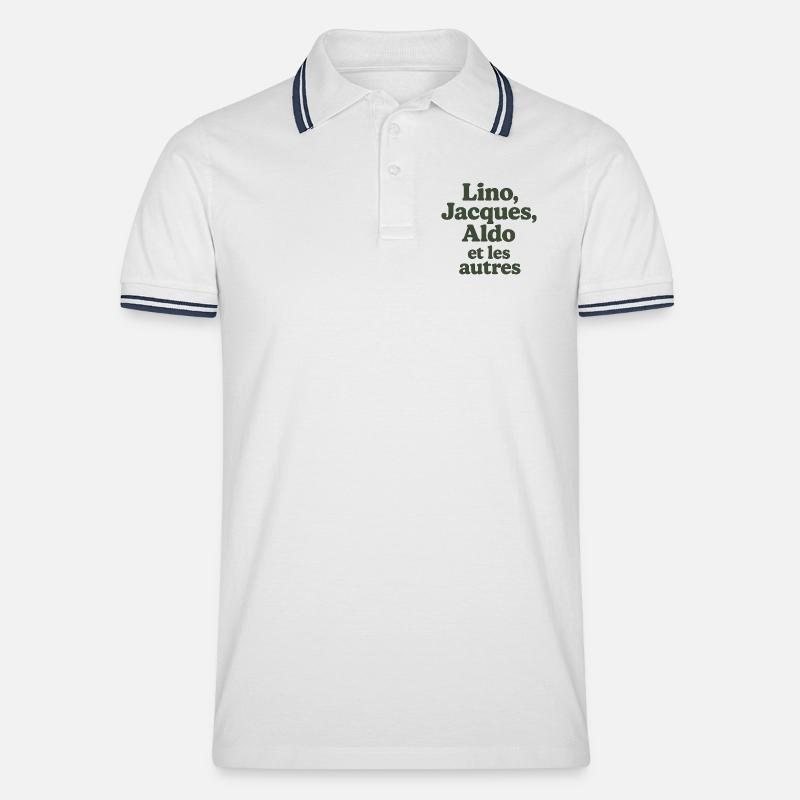 Abenteuer ist Abenteuer. Lino, Jacques - Männer Tipped Poloshirt - Weiß/Navy
