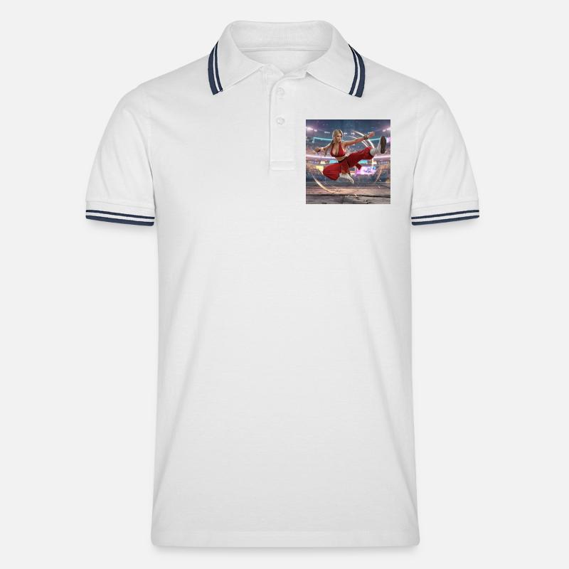 Geben Sie die Maxima ein - Männer Tipped Poloshirt - Weiß/Navy