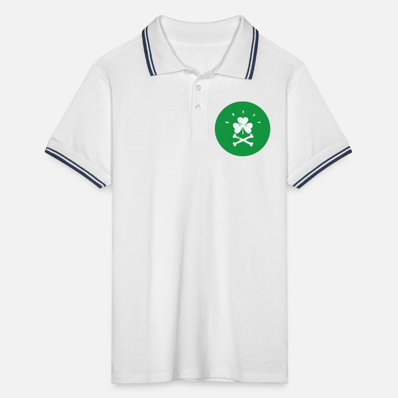 Joyeuse Roger Shamrock Saint-Patrick Polo tipped Homme